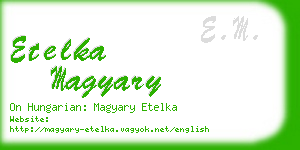 etelka magyary business card